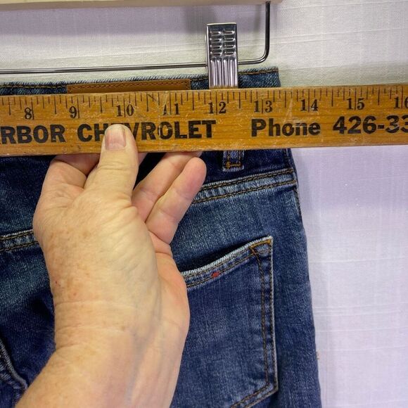 Sezane Denim Blue Stretch Slim Skinny Tapered Leg Jeans Medium Wash Size 25 - Picture 6 of 10